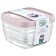 A set of food containers Hobbylife Trend, 1.5 l, 3 pcs, color mix