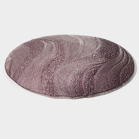Black dinethered plate "Drachna", D = 28.5 cm, burgundy color-3