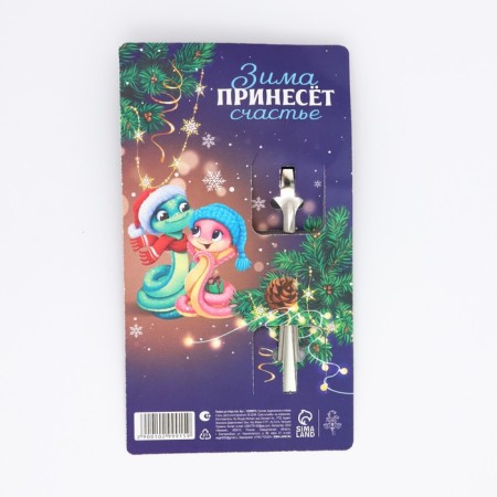 Spoon souvenir on the postcard "New Year's collection: heat and comfort", 3 x 14 cm-5