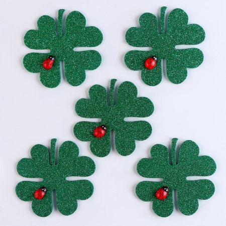 Clover with God's cow, set of 5 pcs.