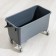 A plastic bucket for washing windows on wheels, 24 liters, 56 × 29 × 34 cm