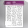 Plastic stencil "patterned monograms" 24x16 cm