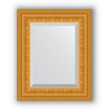 Mirror with fatset in a baguette frame - Susal gold 80 mm, 45 x 55 cm, EvoForm
