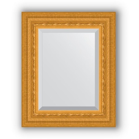 Mirror with fatset in a baguette frame - Susal gold 80 mm, 45 x 55 cm, EvoForm