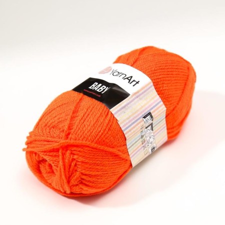 Baby yarn 100% acrylic 150m/50g (8279 orange)-1