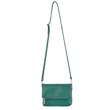 Bag Female claim. Kozh, lightning, green color-1