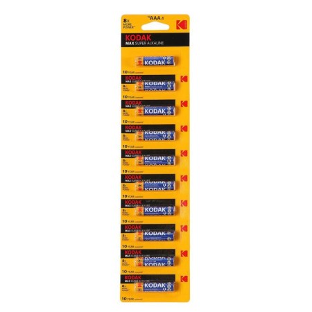 Alkalin battery kodak max, aaa, LR03-10BL, 1.5V, tear-off blister, 10 pcs.
