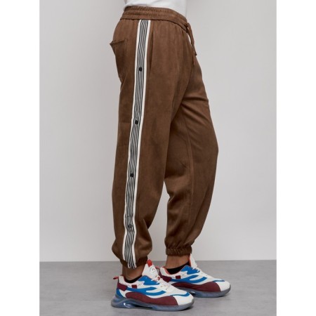 Joggers are sports male, size 50, brown color-7