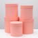 Set of round boxes 5 in 1 "paints", peach, 25 x 25 x 25 - 19 x 19 x 19 cm