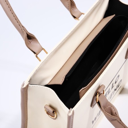 Bag Female Tout with zipper, beige color-7