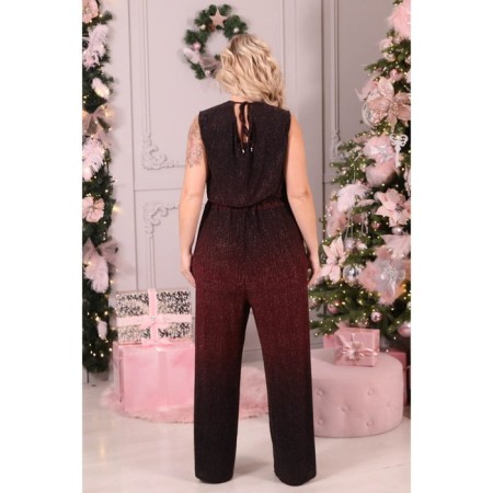 Female suit, size 58, burgundy color-9