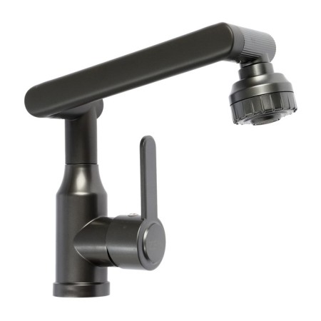 Kitchen mixer Zein Z3706, adjustable pouring 25 cm high, aerator of 2 modes, graphite