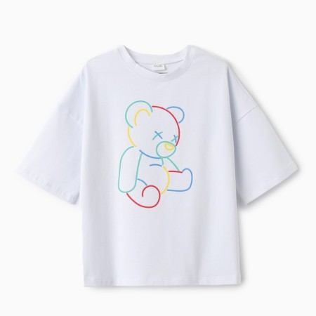 Children's Minaku T -shirt "Gummy Bear", white color, height 116 cm