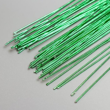 Wire for the manufacture of flowers "dark green chrome" length 40 cm section 0.7 mm-1