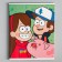 Notebook of 48 sheets in a cage, cardboard cover "Best Friends", Gravity Folz