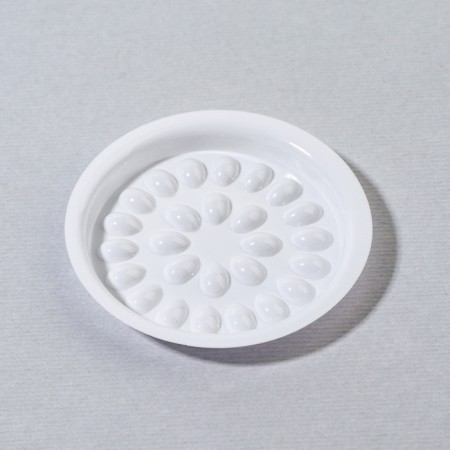 Palette (hole) for mixing glue, set - 40 pcs, plastic, 4.8 × 0.5 cm, white color-3