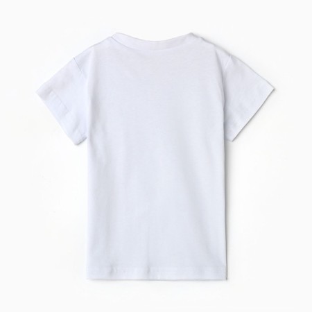 T-shirt for nursery, color white growth 98-104 cm-3