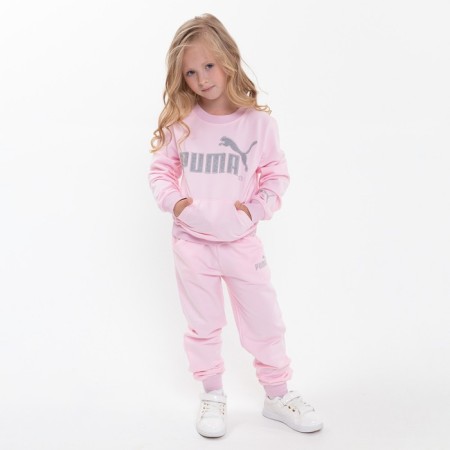 Костюм для девочки PUMA (свитшот, брюки), цвет розовый, рост 116 см (6 лет)-1