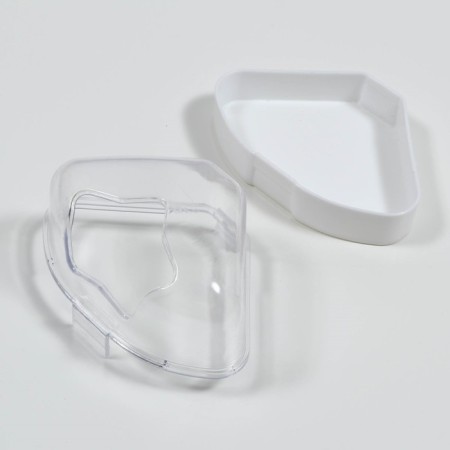 Bath for rodents angular with a spatula, 14 x 10.4 cm, white-4