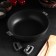 Steel "Tradition", D = 30 cm, glass cover, removable handles, anti -stick coating, black color