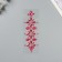 Sticker of rhinestones plastic "Flowers" raspberry 25x8.5 cm