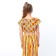 Kit for girls, white/orange color, height 116 cm