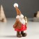 Polystone souvenir "Santa Claus in a waffle fur coat, cap, with a gift/Christmas tree" mix 5x3.5x11.5 cm