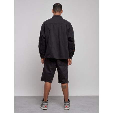 Jeaning jacket men's, size 56, black color-3