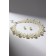 Set 2 objects: earrings, Kizel necklace scattering beads, white color, 42 cm