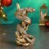 Figure "Snake on the branch" 7x10x15cm, gold