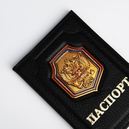 Cover for passport, black color-4
