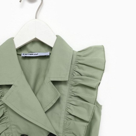 Baby Double-breasted KAFTAN, size 38 (146-152 cm), olive color-8