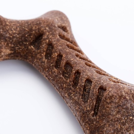 Dog toy "curved bone", tpr+bamboo, massage, 13 x 7-3