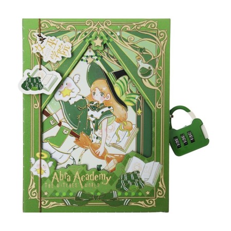 Notebook in a gift box A6, 96 sheets, a color block, on an anime castle, mix-2
