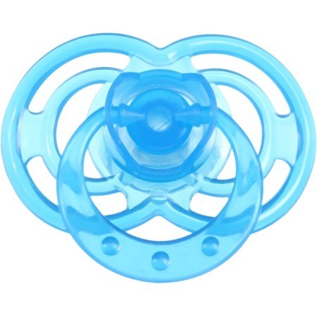 Nipple - orthodontic dummy, silicone, +6 months, “bow” with a cap, blue color-5