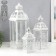 Summary metal, glass "Lantern-openwork tower" Nr 3 pcs D-8, 13, 16 cm white 48x23 cm