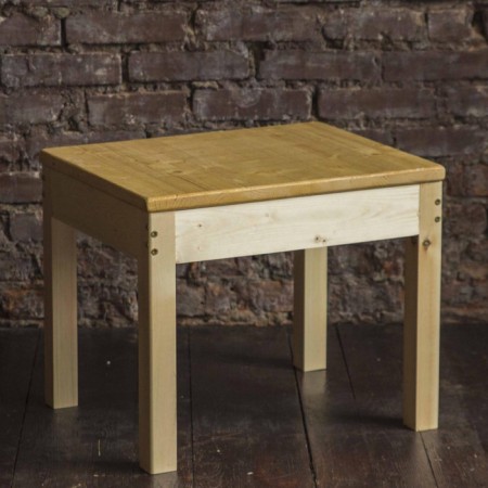 Coffee table, 600 × 500 × 500 mm, pine array, without coating