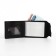 Male purse on magnets, department for bills, cards, coins, black color
