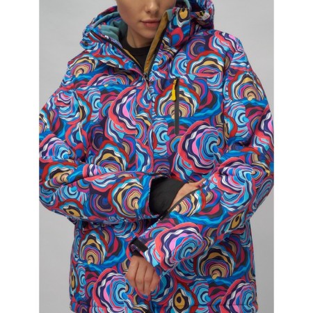 Ski suit female, size 44, blue color-3