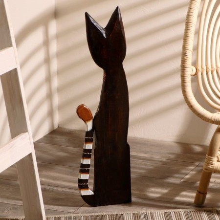 Figure tree "Cat tail pipe in a collar" 60 cm-3