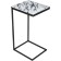 Coffee table Hercules metal, white marble/black 30x34x62 cm