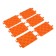 Antibux 13.5x19.5x3 cm, set 6 pcs, orange