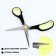 Chancellery scissors 21 cm, Prochi "Black Neon"