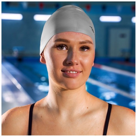 Hat of swimming adult Onlytop, silicone, girth 54-60 cm, Mix color-2