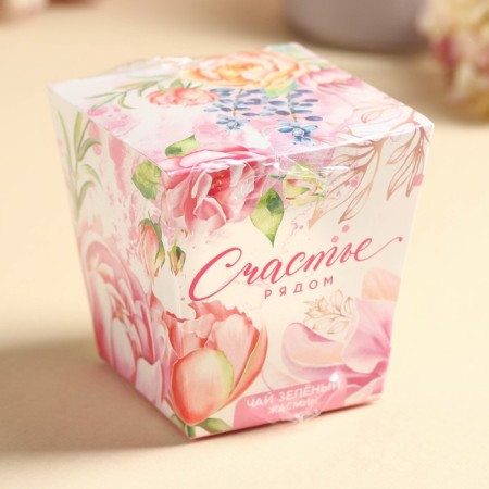 Green tea in the box “Happiness near”, taste: jasmine, 50 g.-5