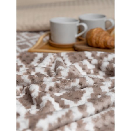 Texrepublic blanket, size 200x220 cm, beige color-6