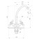 FAUZT FZS-21-54 kitchen mixer, two-wound, pour length 135 mm, chrome