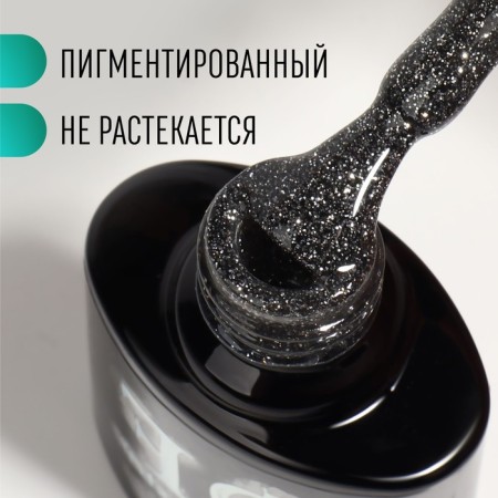 Gel nail polish "Shining Star", reflective, 3-phase, 8ml, LED/UV, Starry Night Color (024)-1