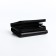 Women's wallet on the button, black color