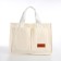 Youth bag with zipper, milk color